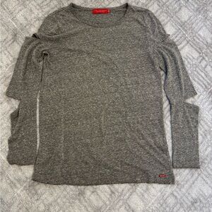 Gray Long sleeve with shoulder and elbow cut outs